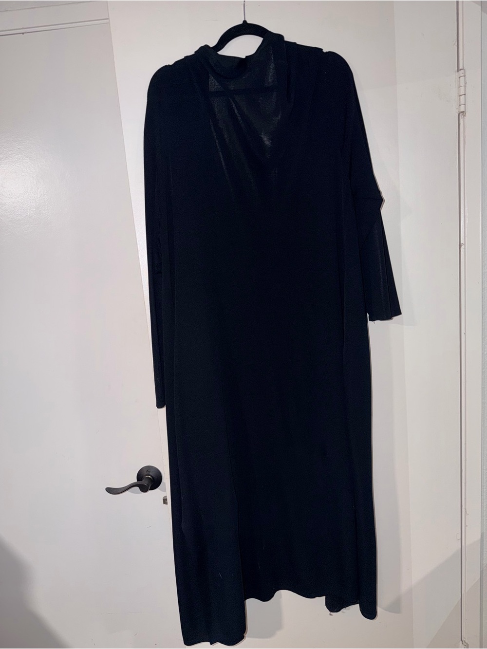 Black Long Sleeve duster - Elegant Knit Women’s Dress